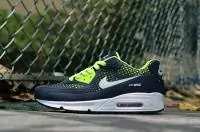 nike air max 90 gs cuir de porc serie vert fluorescent noir